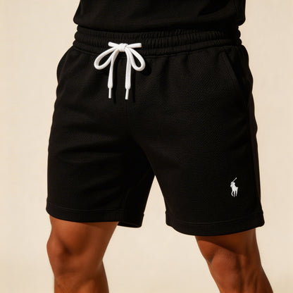 Premium Textured Polo & Shorts Set