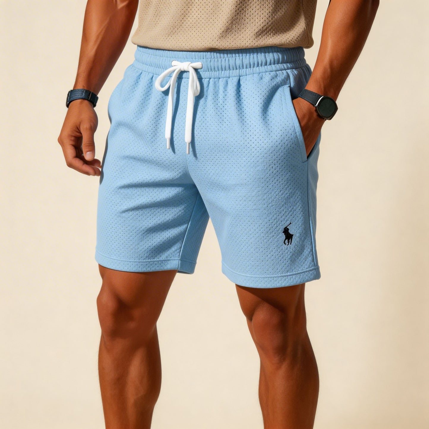 Premium Textured Polo & Shorts Set
