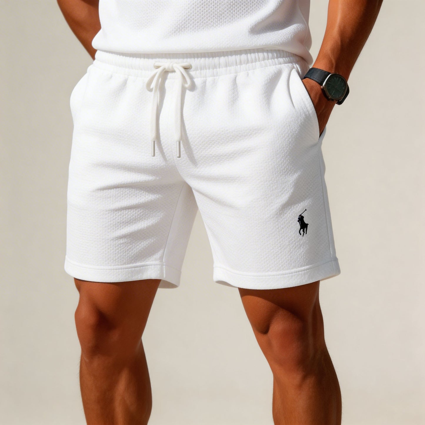 Premium Textured Polo & Shorts Set